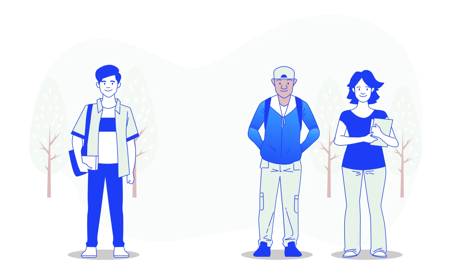 Students on campus