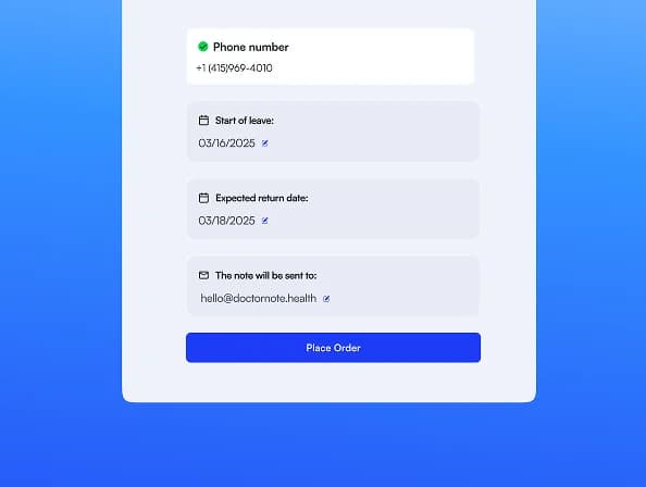 Fill out form step